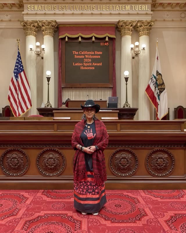 Eli Painted Crow at the Senate Floor