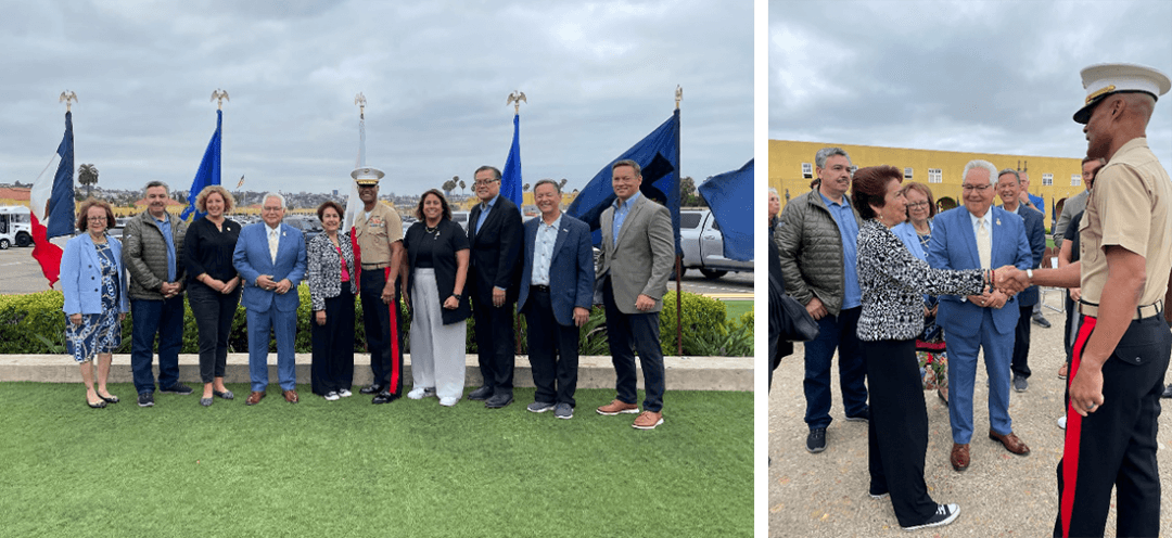 Senator Caballero attends Marine Corp Color Ceremony and Graduation Ceremony
