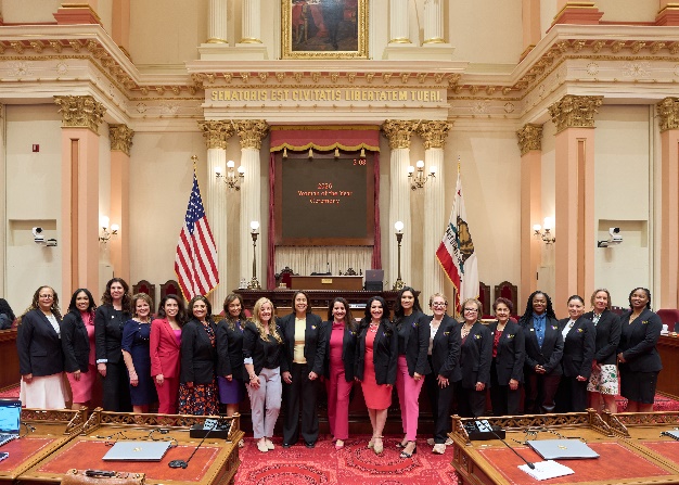 California Women’s Caucus Members Pictured in Senate Chamber 