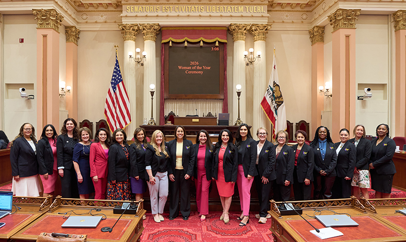 California Women’s Caucus Members Pictured in Senate Chamber 